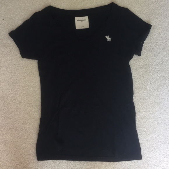 Abercrombie Navy Blue and Grey V-Neck T-Shirts - Picture 2 of 3